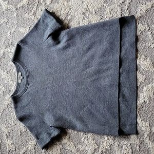 Madewell Short Sleeve Dark Gray Knit Sweater Medium